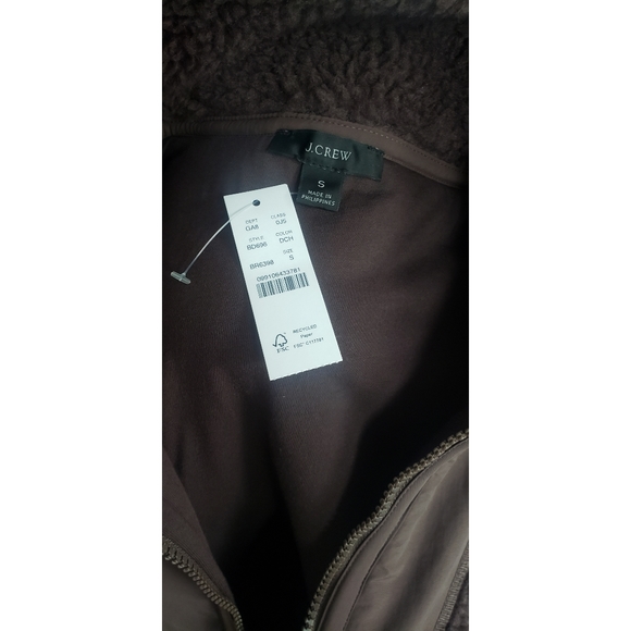 9. J.Crew Teddy sherpa half-zip sweatshirt - Picture 9 of 9